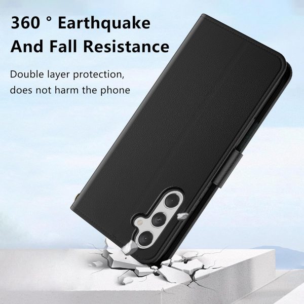 Aiziki For Samsung Galaxy S25 FE Phone Case, Leather Flip Ca... - Image 4