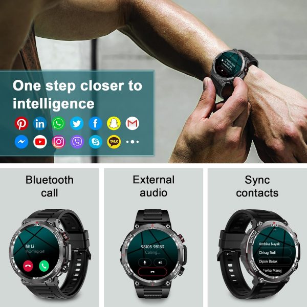 Military Smart Watch for Men(Answer/Make Calls), 1.39" HD Ou... - Image 7