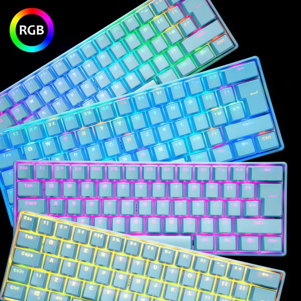 60% UK Layout Wired Gaming Keyboard and Mouse 62Keys Mini Co... - Image 4