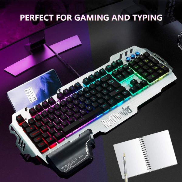 RedThunder K900 V2 Semi-Mechanical Gaming Keyboard,UK Layout... - Image 3