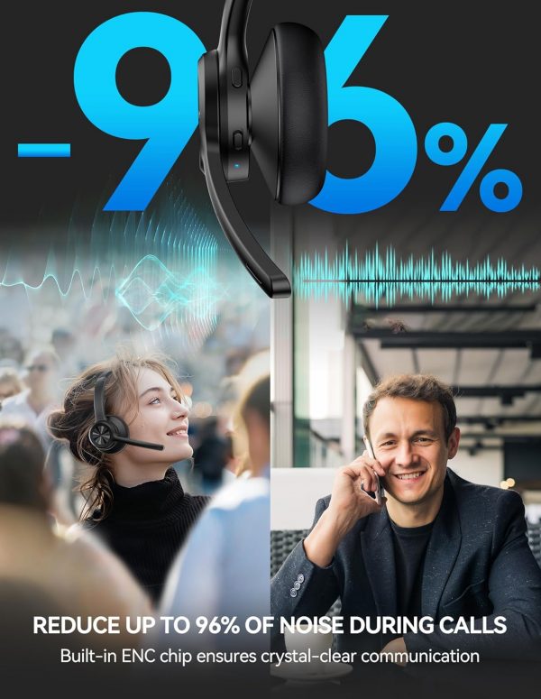 TECKNET Bluetooth Headset Wireless Headset with Microphone N... - Image 4