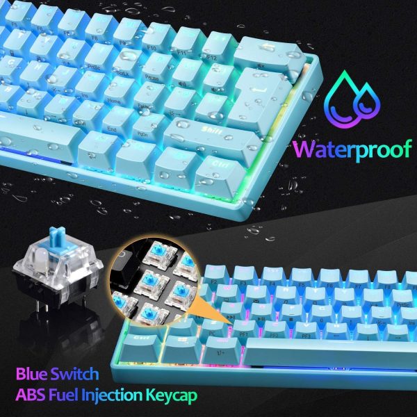 60% UK Layout Wired Gaming Keyboard and Mouse 62Keys Mini Co... - Image 5