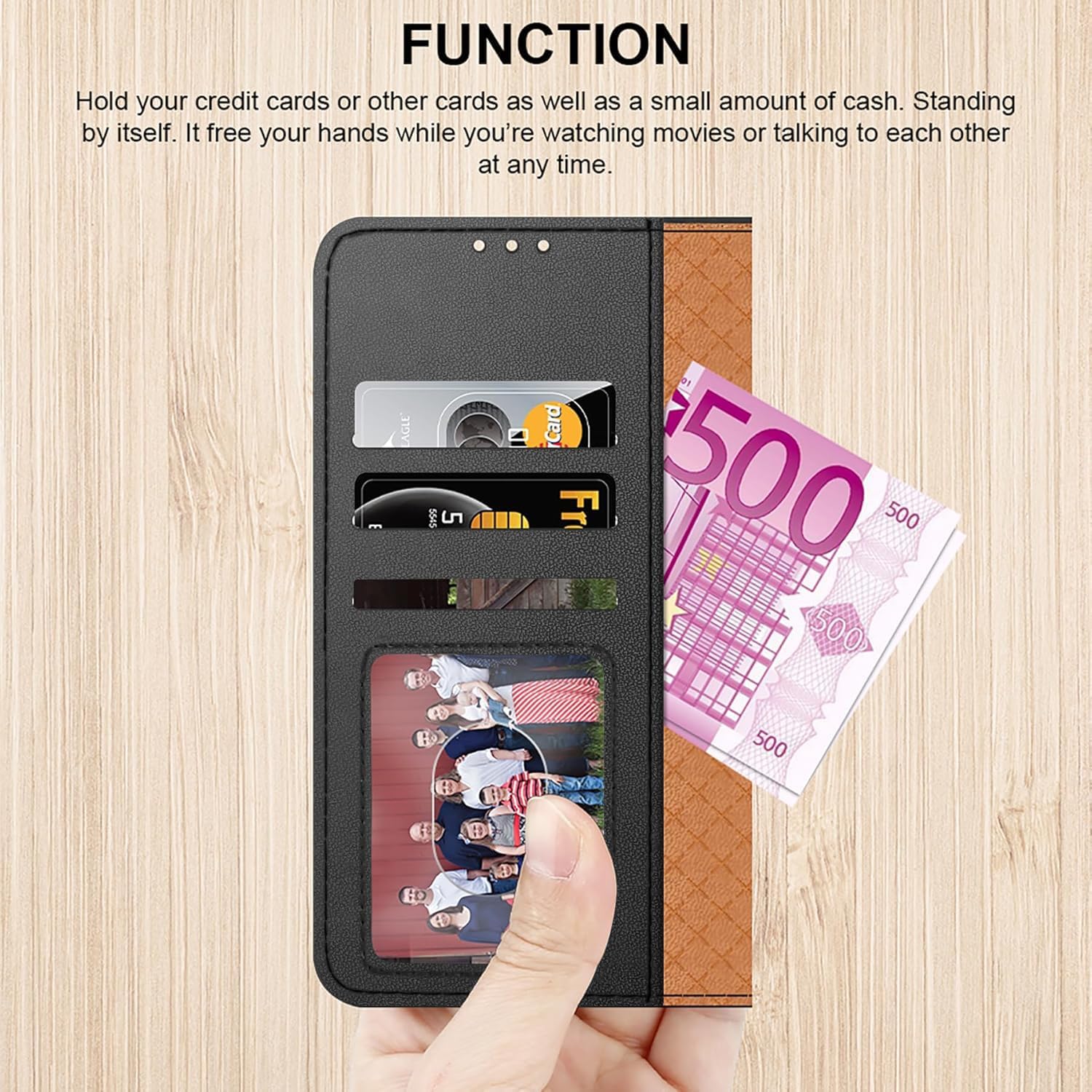 iCatchy for iPhone 17 Case with 3 Card Slots Leather Wallet ... - Image 7