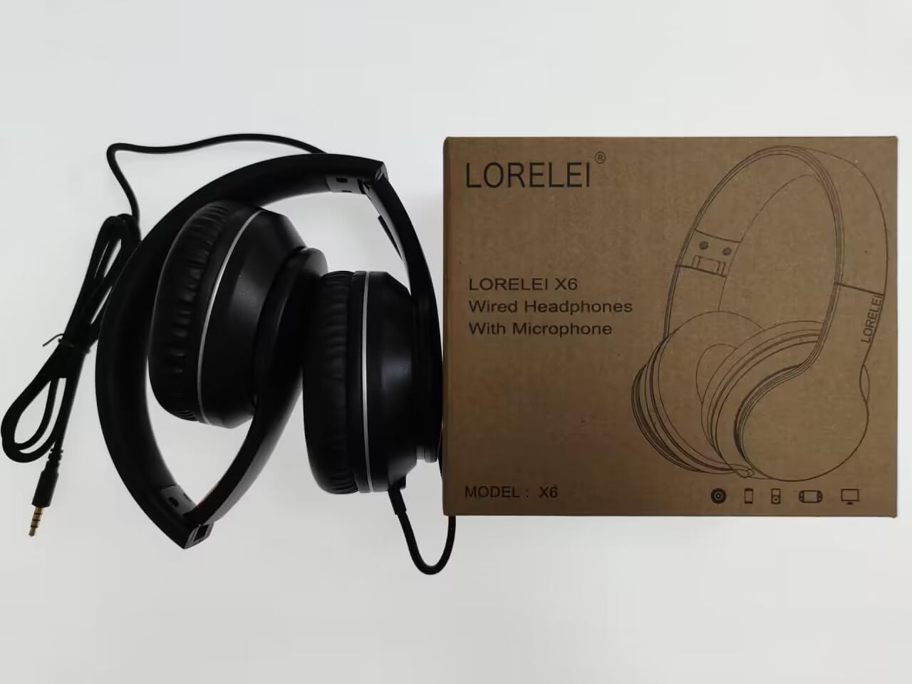 LORELEI X6 Over-Ear Headphones With Microphone, Lightweight ... - Image 13