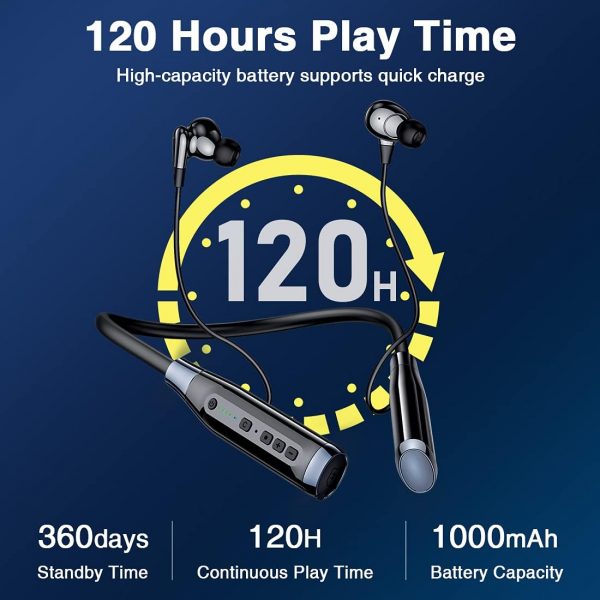 Nsyee A13 V5.0 Bluetooth Neckband Headphones, Bluetooth Earp... - Image 4
