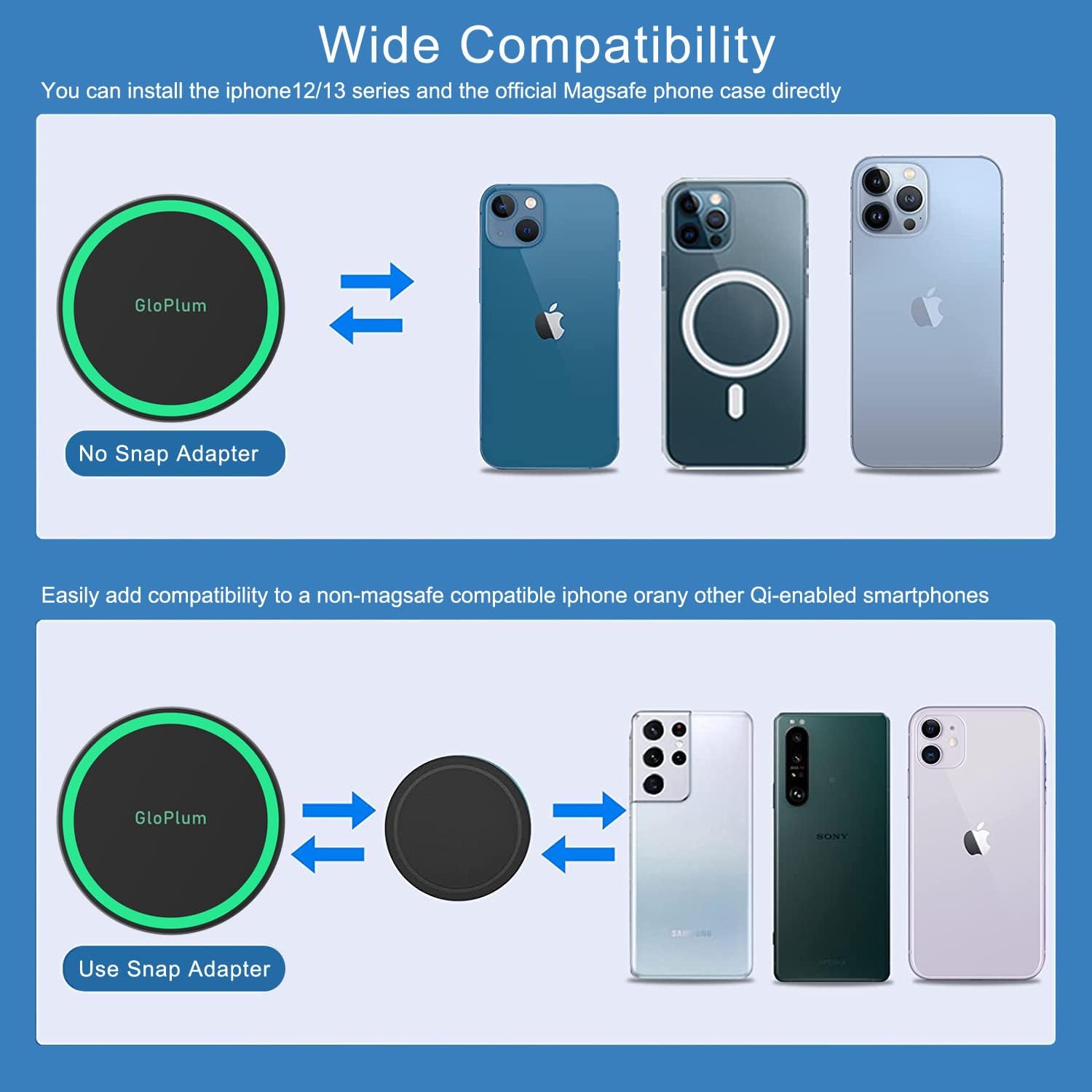 Gloplum ep0 Wireless Phone Holder Car Charger Compatible Wit... - Image 6