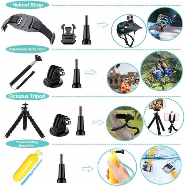 Reflex Camera 50 in 1 Action Camera Accessories Kit for the ... - Image 6