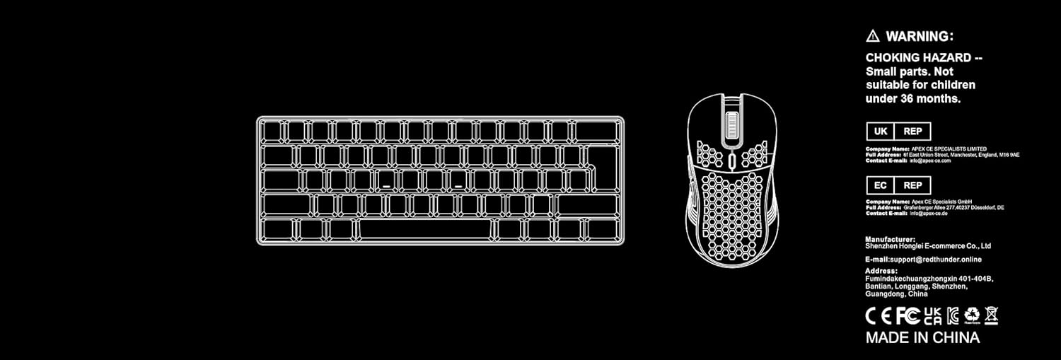 RedThunder 60% RGB Gaming Keyboard and Mouse Combo,UK Layout... - Image 9