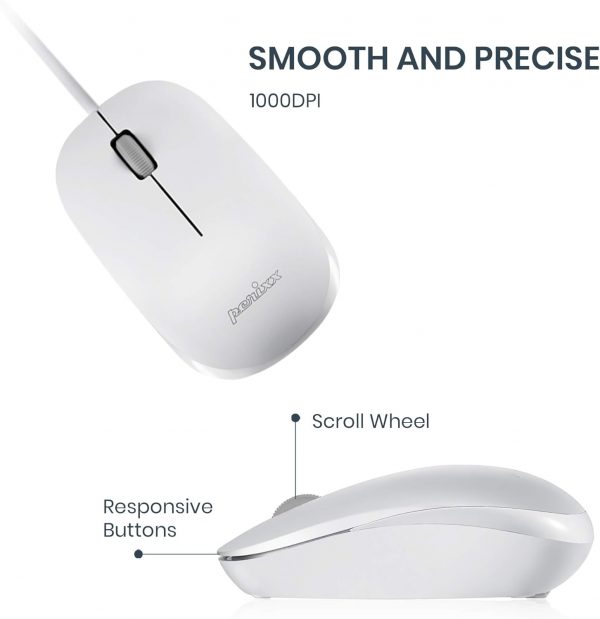 Perixx PERIDUO-212 Wired Mini Keyboard and Mouse Combo, 12 M... - Image 6