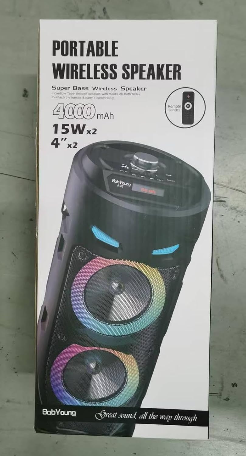 Portable Bluetooth Speaker, 30W Wireless Speaker with Double... - Image 11