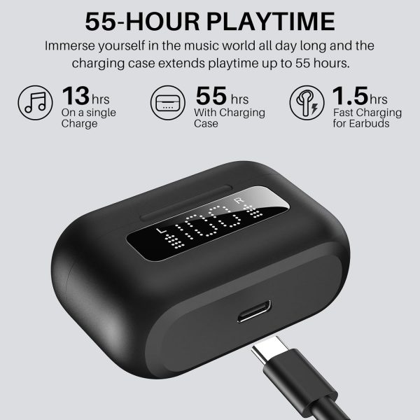 TOZO NC3 Hybrid Active Noise Cancelling Earbuds, 45dB ANC Wi... - Image 6