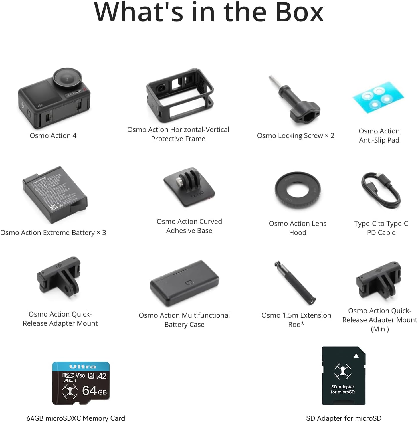 DJI Osmo Action 4 Adventure Combo, with 64GB Card, Action Ca... - Image 7