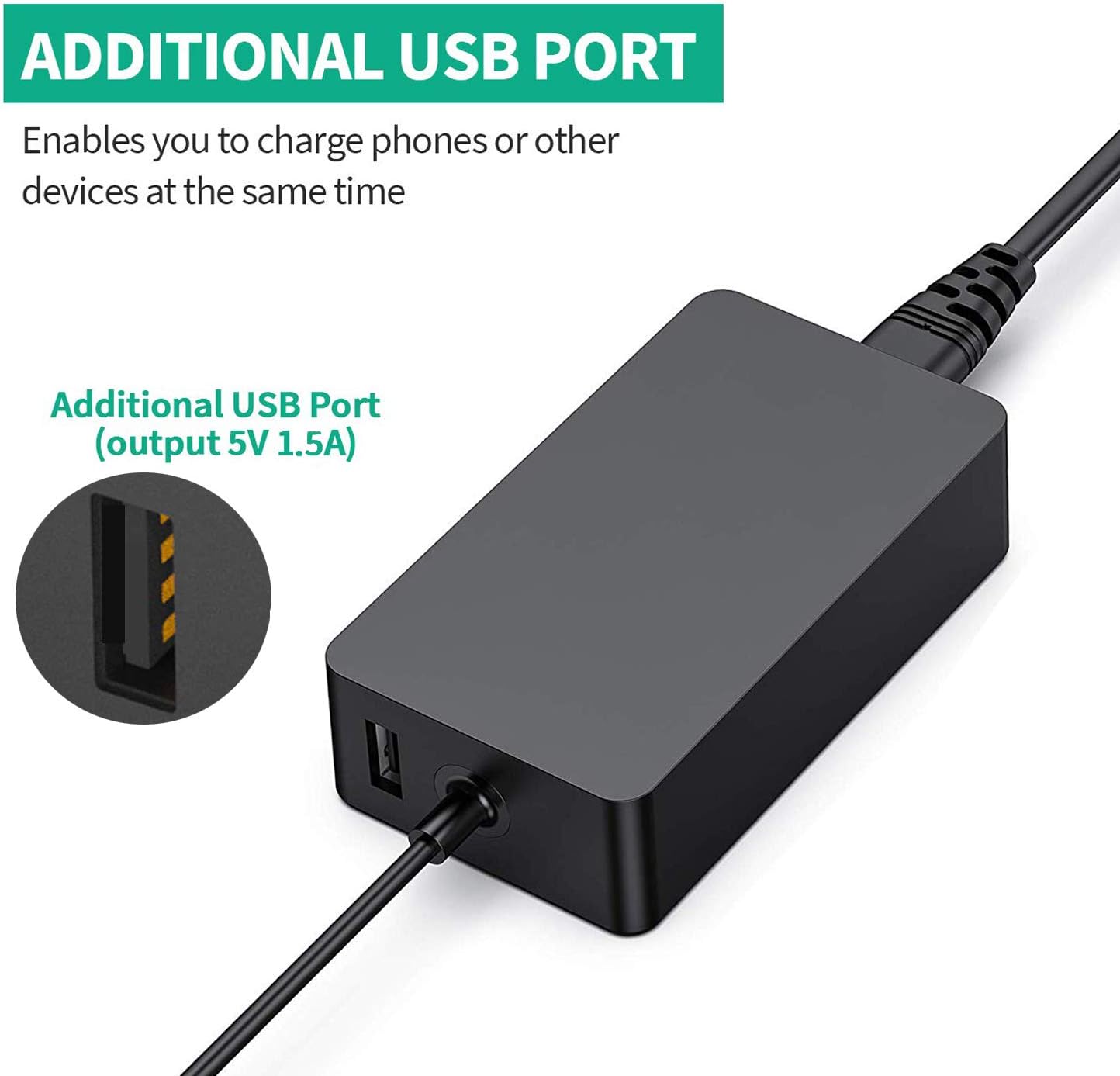 Surface Pro Charger Surface Laptop Charger 65W Power Supply ... - Image 5