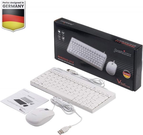Perixx PERIDUO-212 Wired Mini Keyboard and Mouse Combo, 12 M... - Image 8