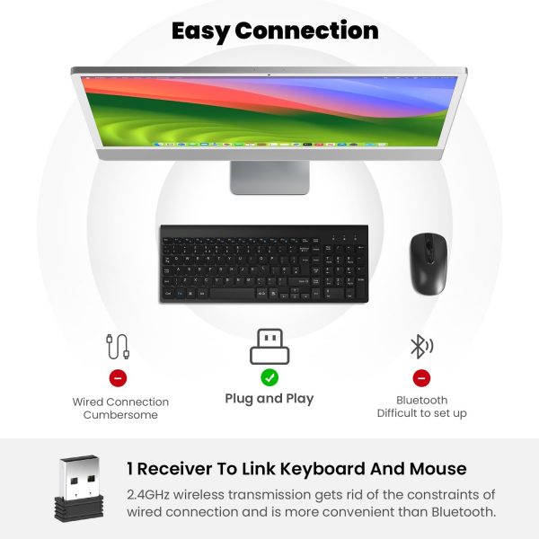Wireless Keyboard Mouse Combo, cimetech 2.4G Ultra-Thin Keyb... - Image 9