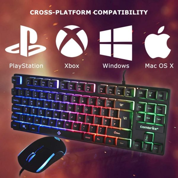 Combrite Falcon Gaming Keyboard And Mouse Set, TKL Compact S... - Image 7