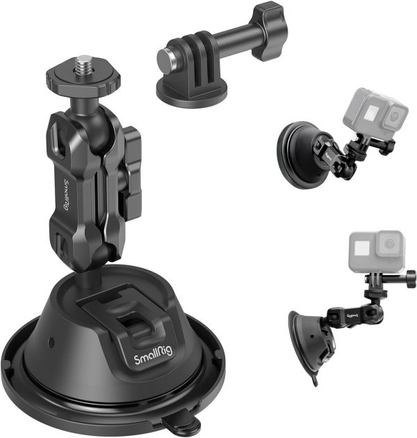 SMALLRIG Double-Layer Suction Cup Mount for GoPro Hero 11/10...
