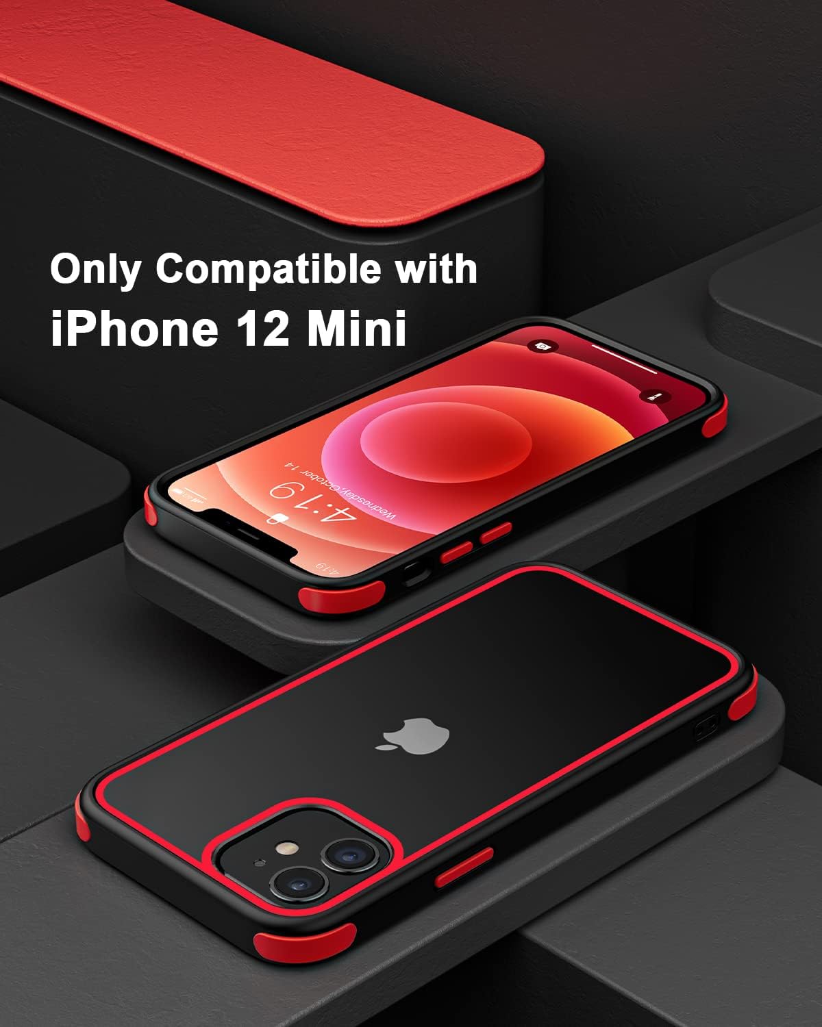 MobNano Ultra Thin Hybrid Clear for iPhone 12 Mini Case, Sil... - Image 3