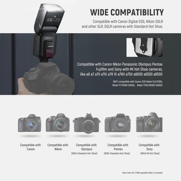 NEEWER TT560 Flash Speedlite Compatible with Canon Sony Niko... - Image 3