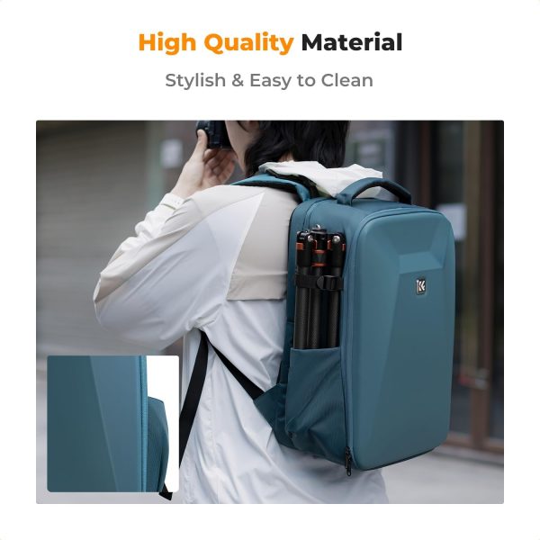 K&F Concept Camera Backpack,Hardshell DSLR Photography Camer... - Image 7