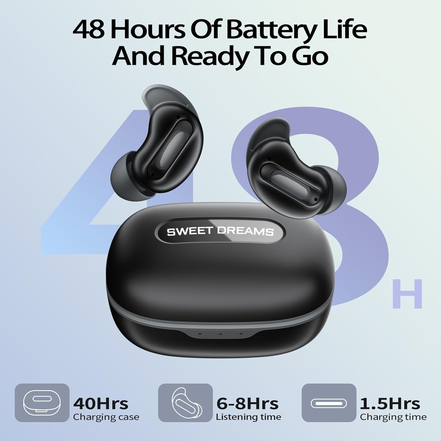 Wireless Earbuds, Mini Sleep Earbuds ANC Bluetooth 5.4 Headp... - Image 8
