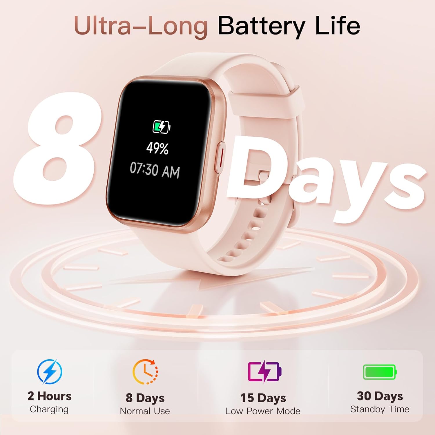 Smart Watch for Women(Answer/Make Call), Alexa Built-in 1.8"... - Image 8