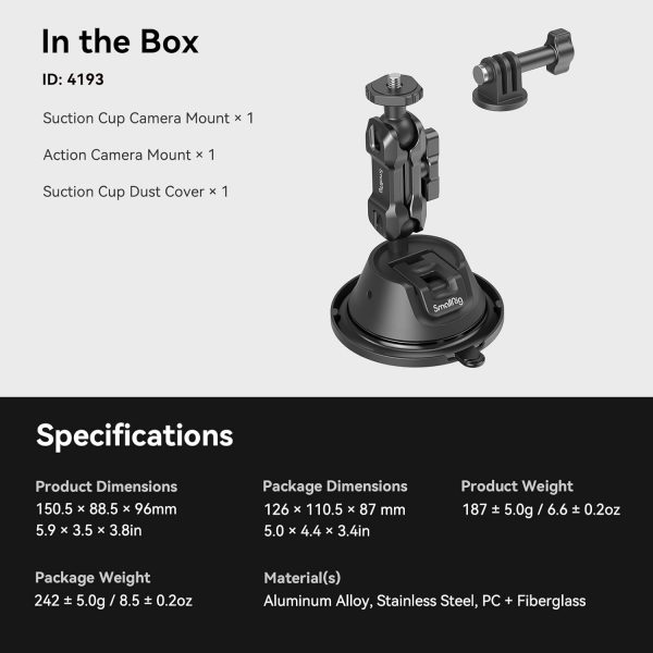 SMALLRIG Double-Layer Suction Cup Mount for GoPro Hero 11/10... - Image 9