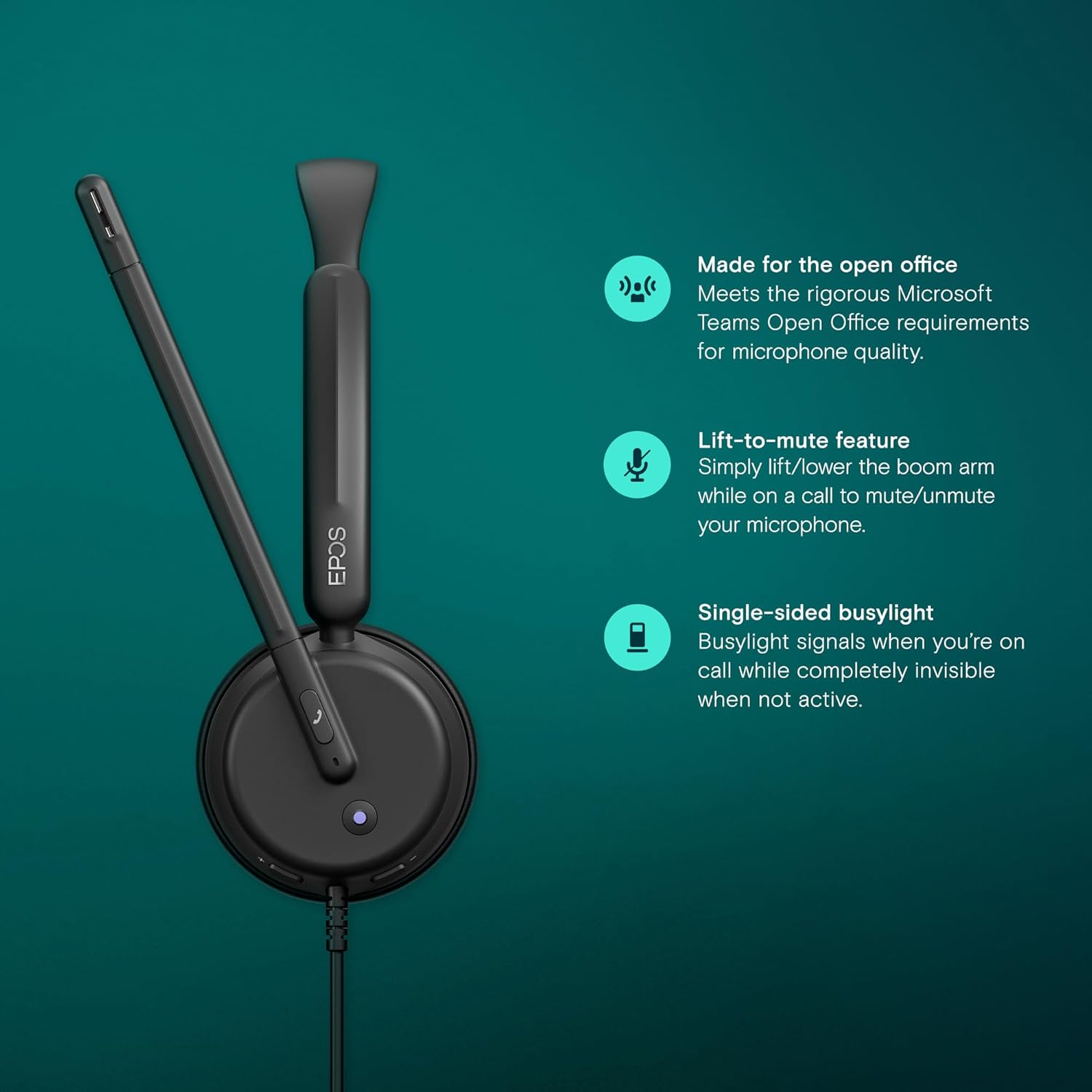 EPOS IMPACT 460T Binaural On-Ear USB C and USB A Wired Heads... - Image 4