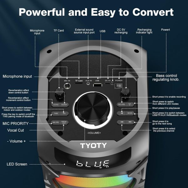 Portable Bluetooth Speaker 100W Big Powerful Wireless Boombo... - Image 7