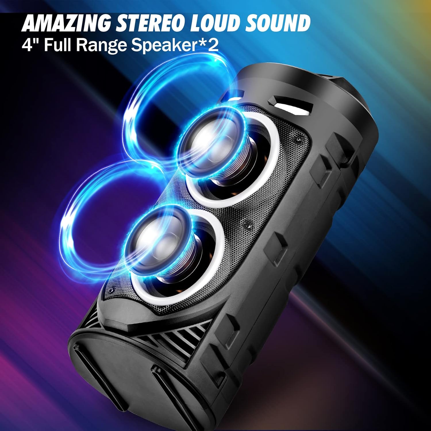 Portable Bluetooth Speaker, 30W Wireless Speaker with Double... - Image 3