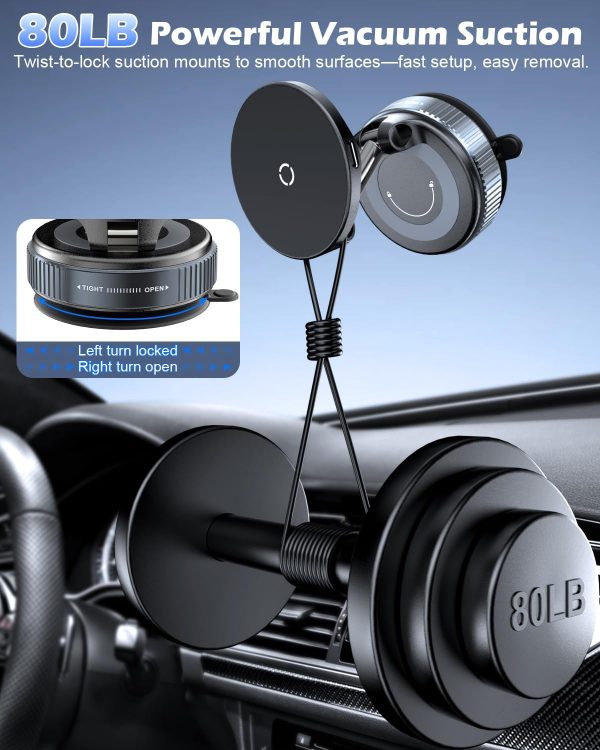 CloudValley 15W Fast Wireless Charger Car Phone Holder Mount... - Image 4