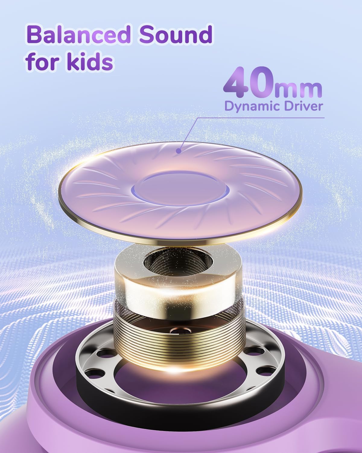 iClever BTH26 Active Noise Cancelling Headphones for Kids, 6... - Image 6