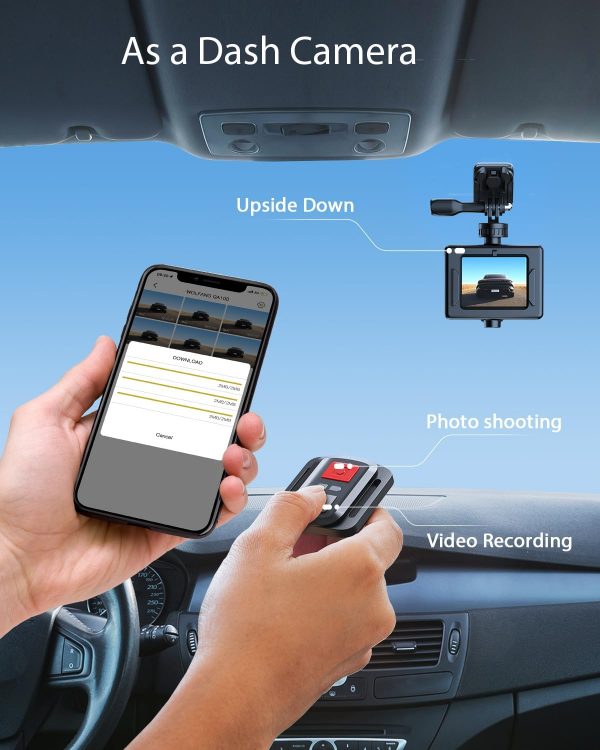 WOLFANG Action Camera 4K 20MP GA100, Waterproof 40M Underwat... - Image 5