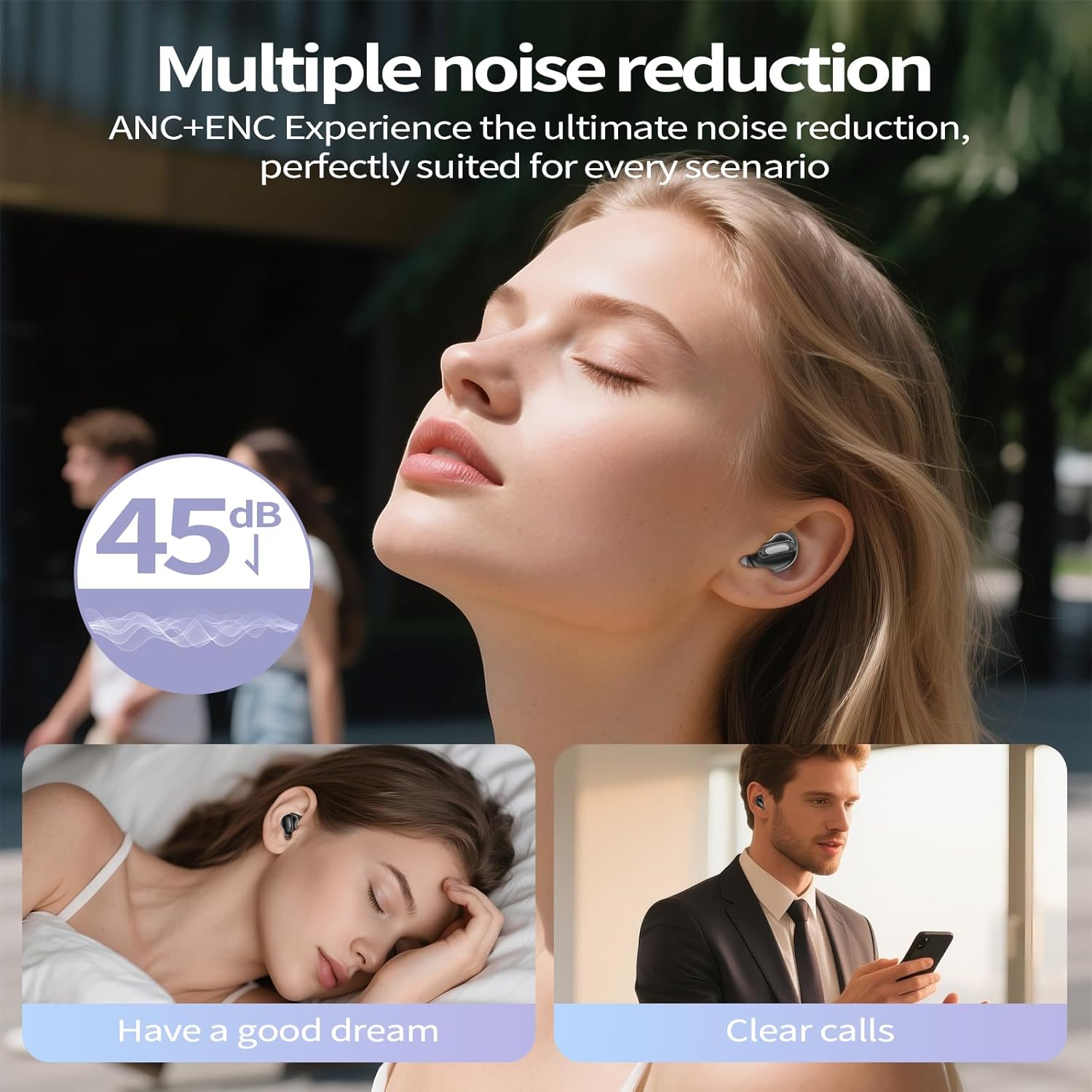 Wireless Earbuds, Mini Sleep Earbuds ANC Bluetooth 5.4 Headp... - Image 5