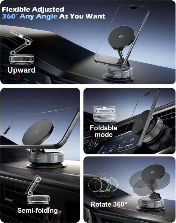 CloudValley 15W Fast Wireless Charger Car Phone Holder Mount... - Image 5