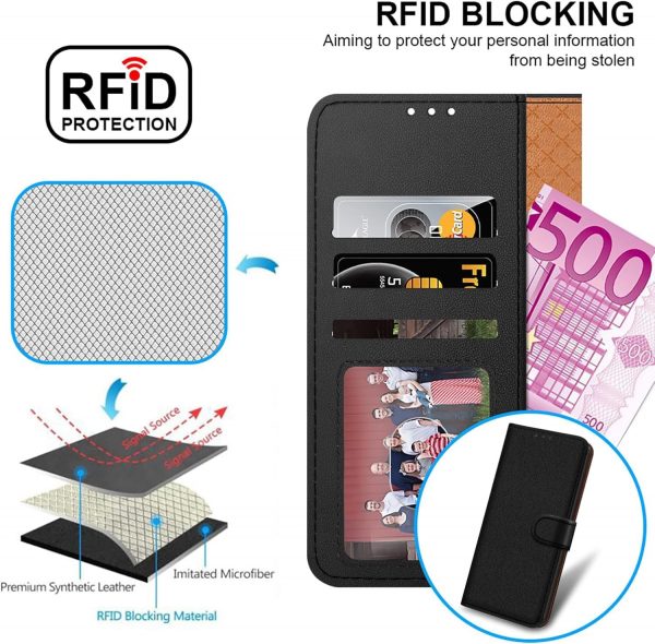 iCatchy for iPhone 16E Case Leather Magnetic wallet Flip Cov... - Image 4