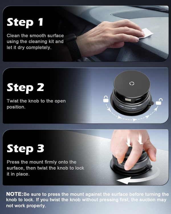 CloudValley 15W Fast Wireless Charger Car Phone Holder Mount... - Image 7