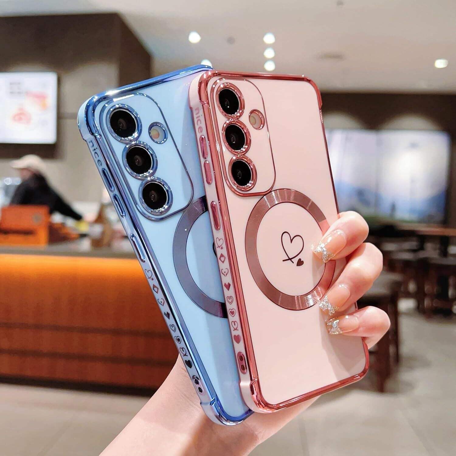 Cute Love Heart Magnetic Case for Samsung Galaxy S25 FE 5G G... - Image 7