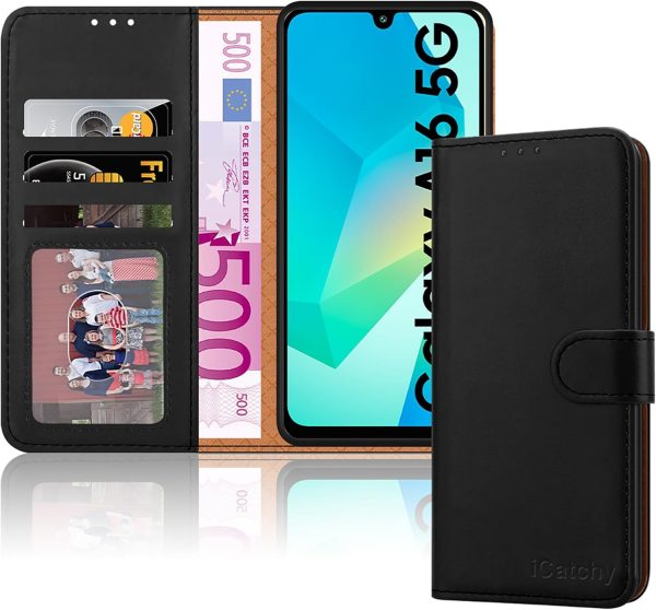 iCatchy for Samsung A16 Case – Leather Wallet Cover, Book Fl... - Image 8