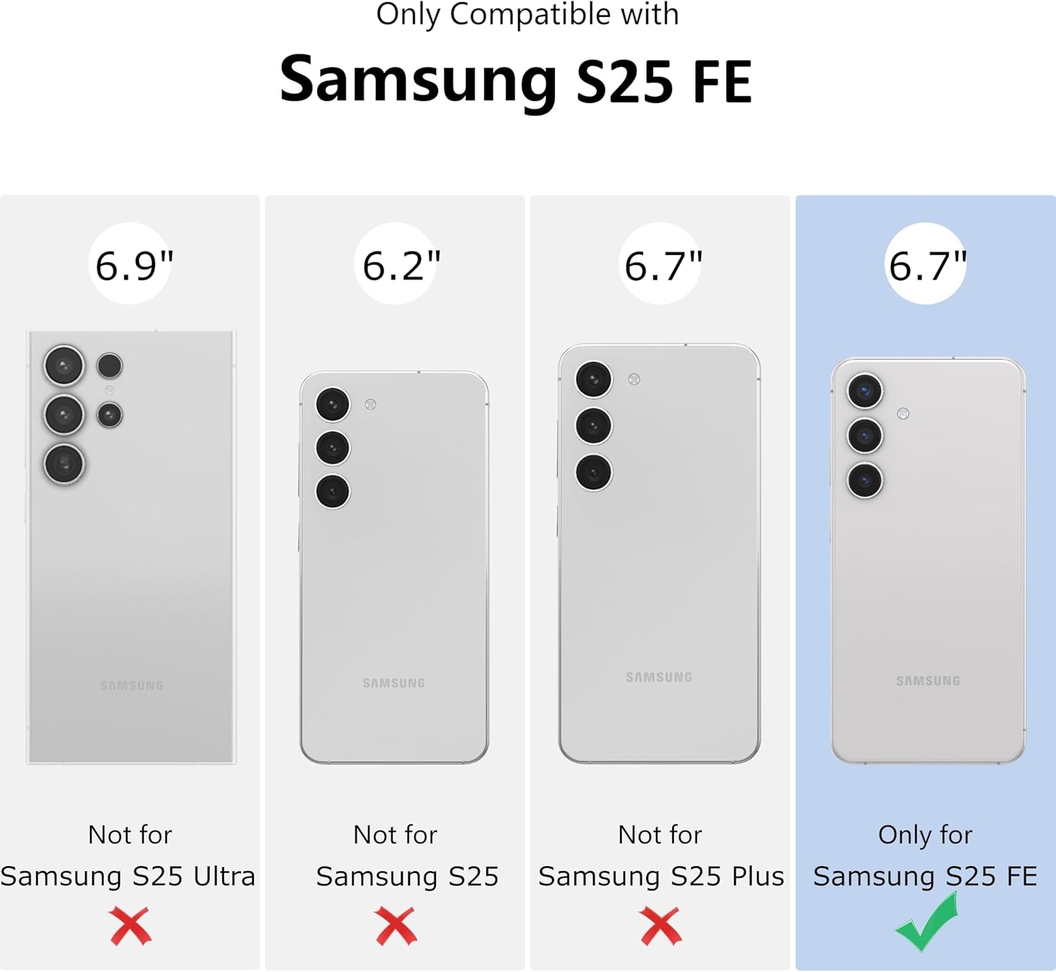 ZTOFERA Case for Samsung Galaxy S25 FE, Transparent Clear So... - Image 3