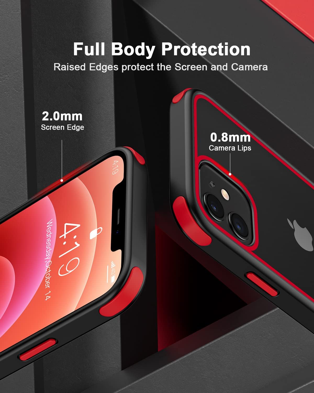 MobNano Ultra Thin Hybrid Clear for iPhone 12 Mini Case, Sil... - Image 5