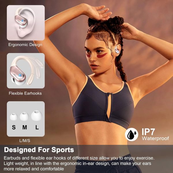 Wireless Earbuds, 75H Bluetooth 5.4 Headphones Sports with E... - Image 5