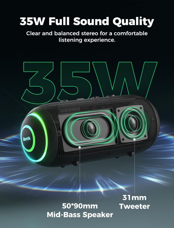 RIENOK Bluetooth Speaker 35W Wireless Portable Waterproof Sp... - Image 3