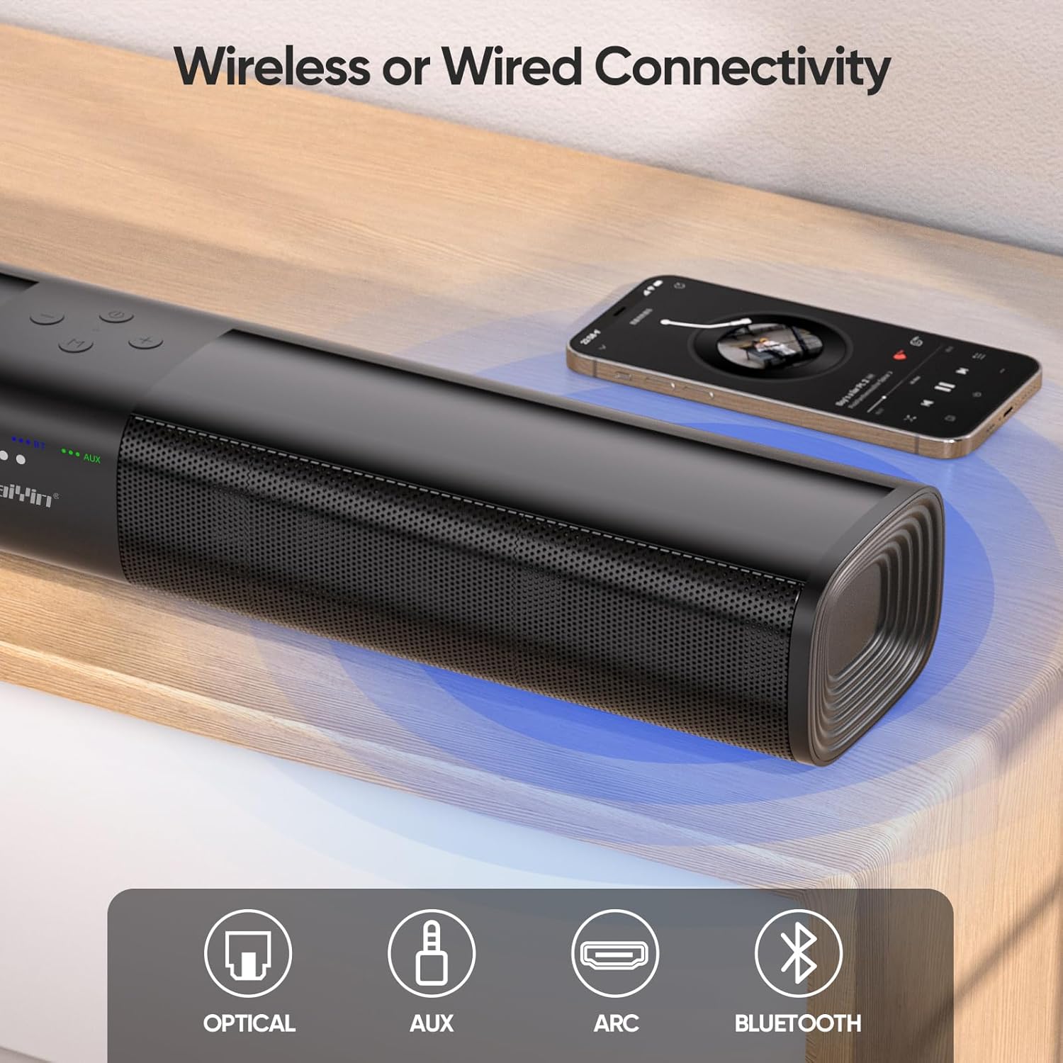 Sound Bar for Smart TV, 2 in 1 Detachable Home Audio Soundba... - Image 6