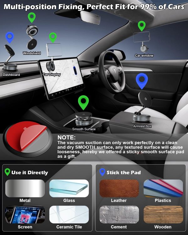 CloudValley 15W Fast Wireless Charger Car Phone Holder Mount... - Image 6