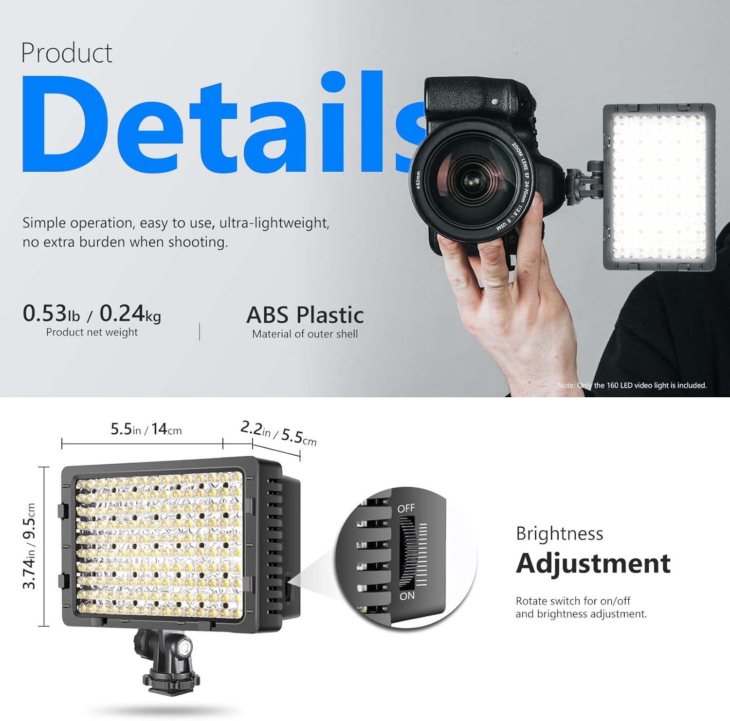 Neewer Dimmable Ultra High Power Panel Digital Camera / Camc... - Image 7