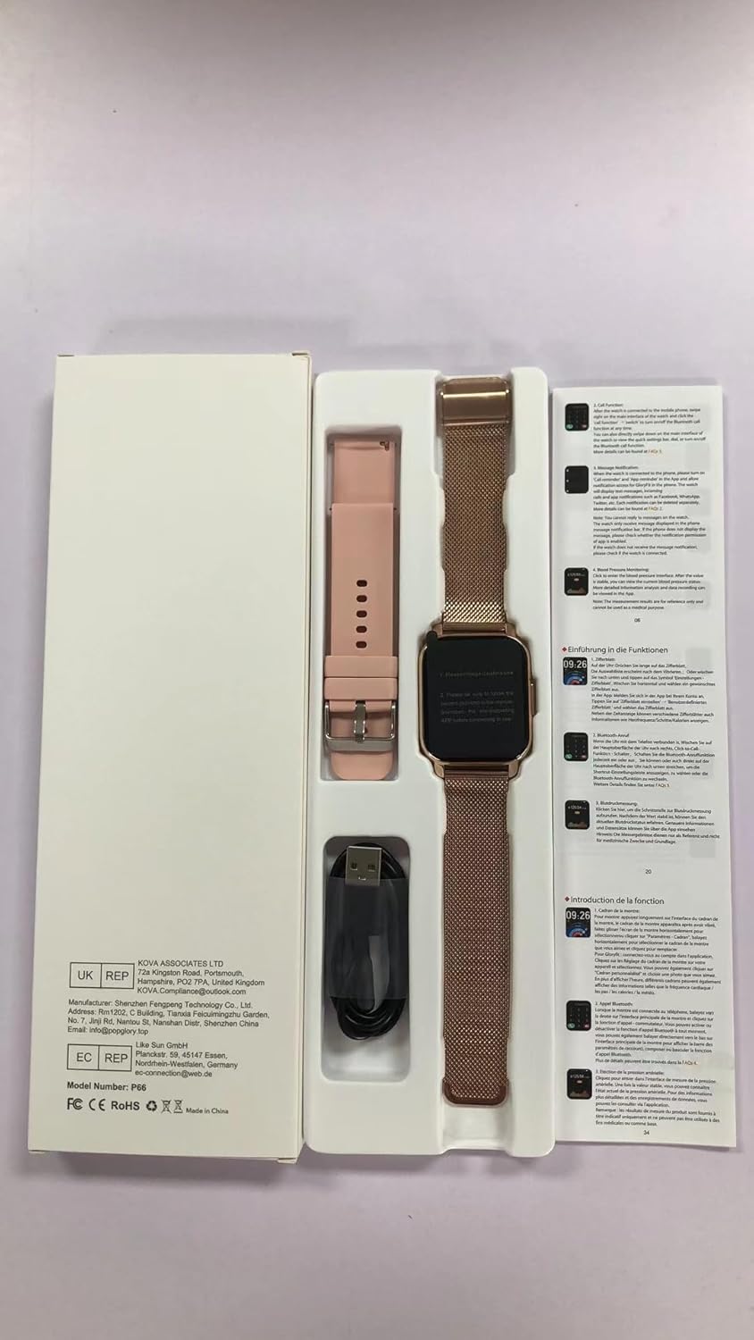 Popglory Smart Watch for Women Men Answer/Make Calls, 1.85" ... - Image 12