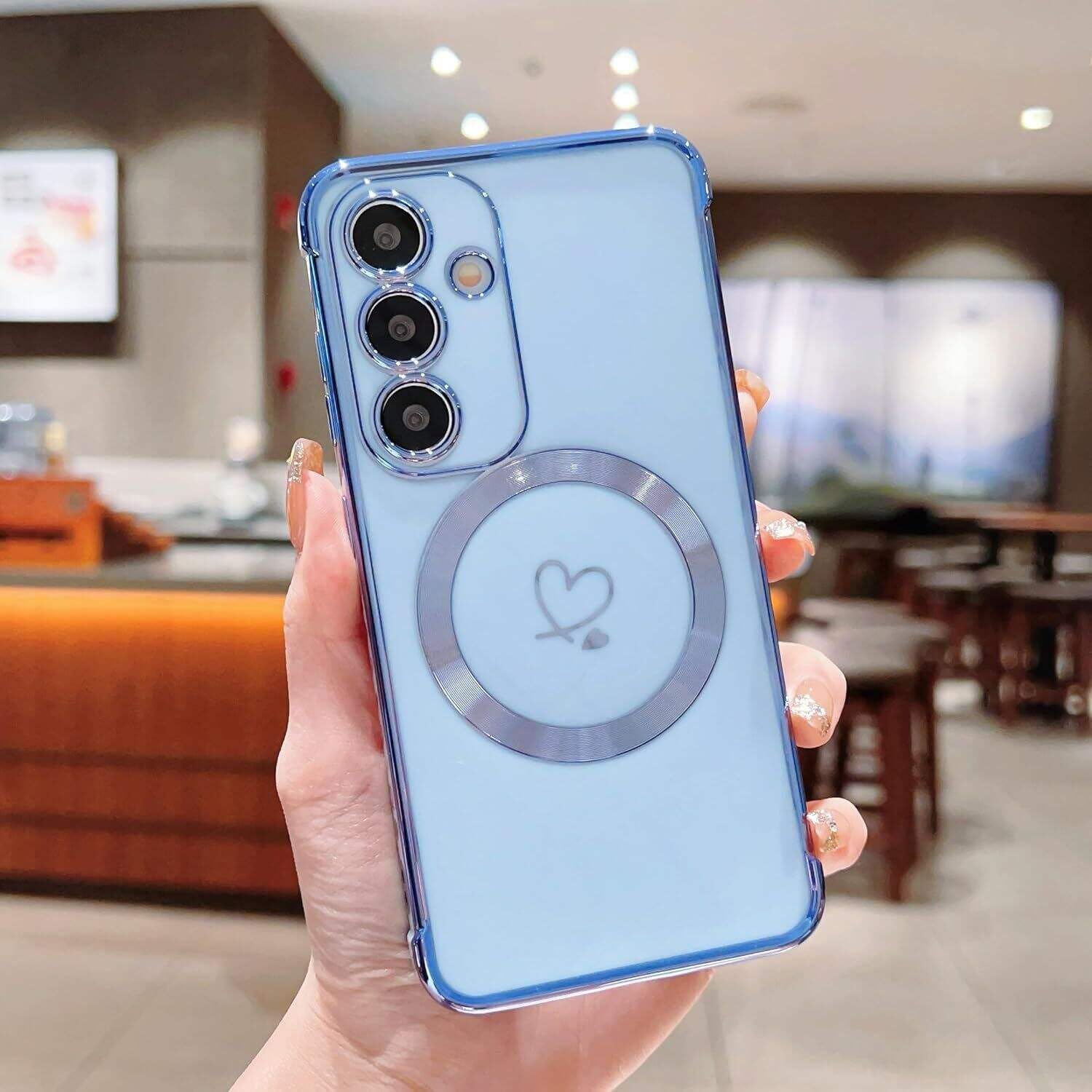 Cute Love Heart Magnetic Case for Samsung Galaxy S25 FE 5G G... - Image 3