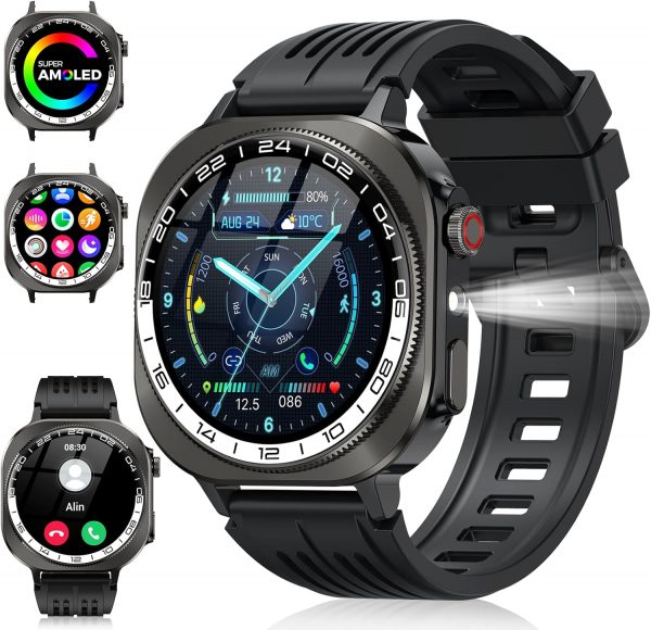 Soudorv Military Smart Watch for Men, Tough 1.43" HD AMOLED ... - Image 2