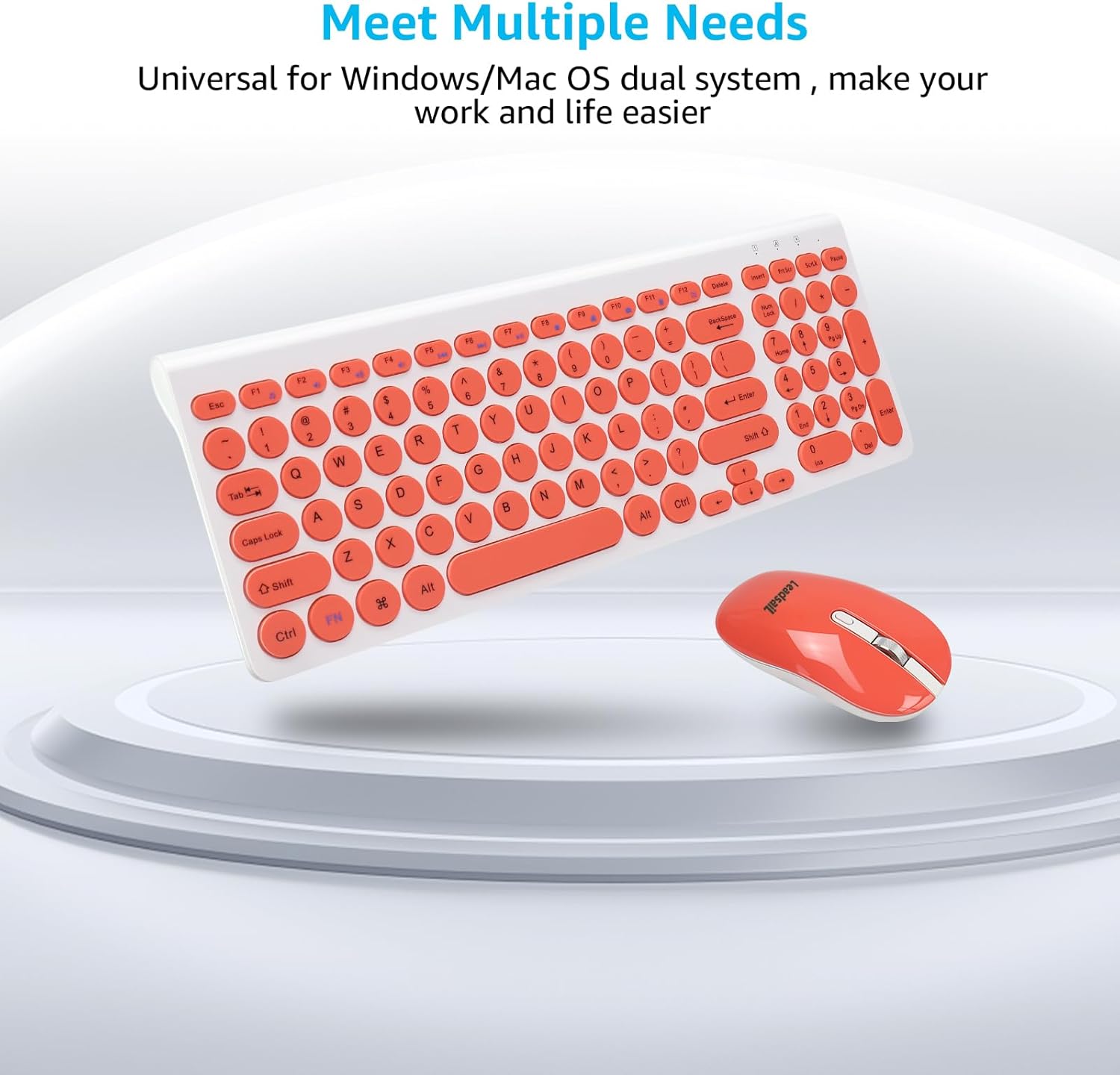 LeadsaiL KF29 Wireless Keyboard and Mouse Set, Wireless USB ... - Image 8